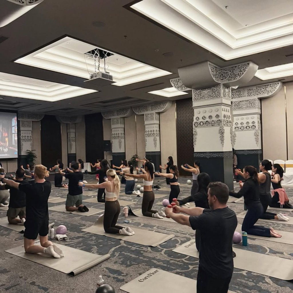CoreFlow group mat class at a special event